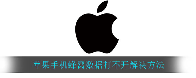 苹果手机蜂窝数据打不开解决方法