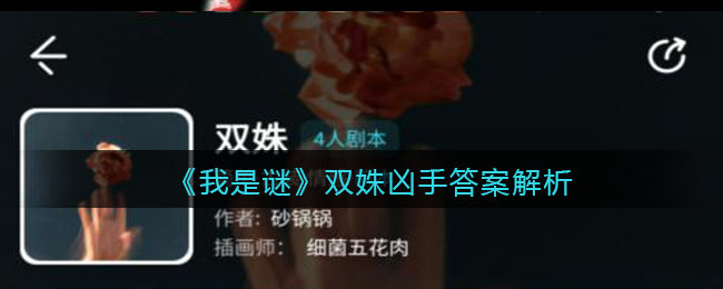 《我是谜》双姝凶手答案解析
