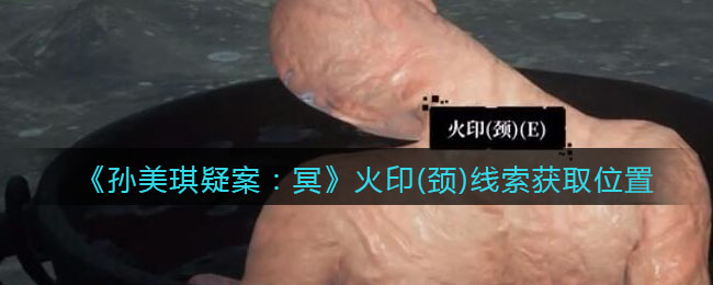《孙美琪疑案：冥》四级线索——火印（颈）