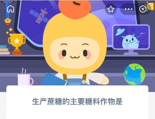 生产蔗糖的主要糖料作物是