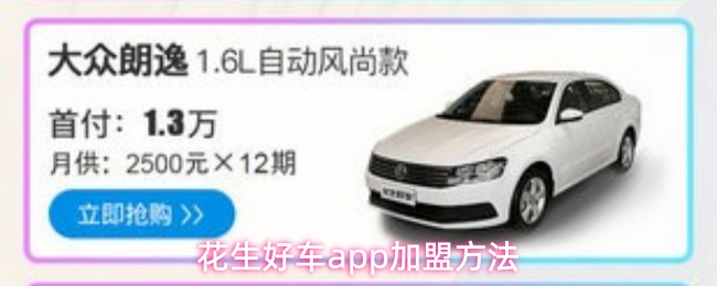 花生好车app加盟方法