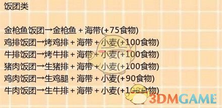 《创造与魔法》烹饪食谱大全一览
