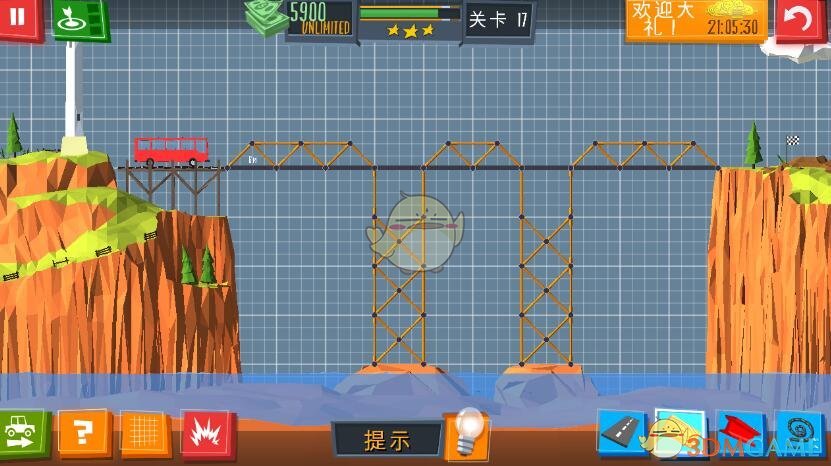 《建桥专家》第17关攻略