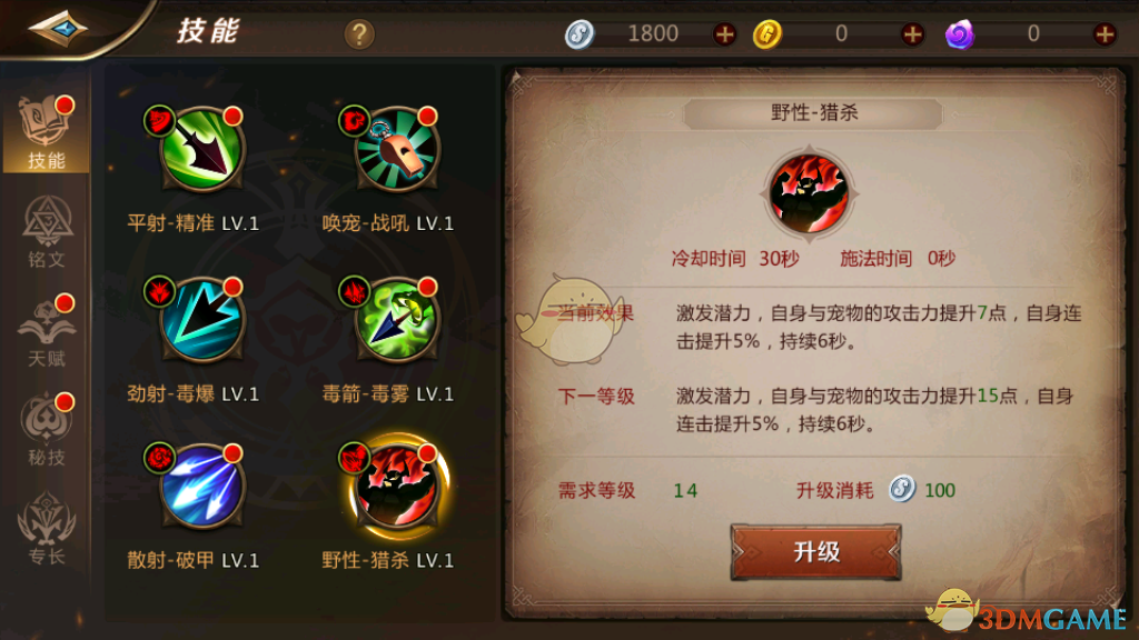 《我叫MT4》游侠技能天赋介绍