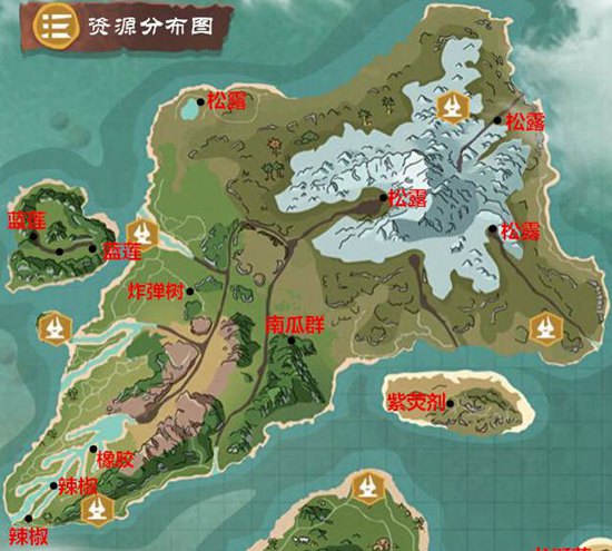 创造与魔法地图资源分布图 地图资源大全