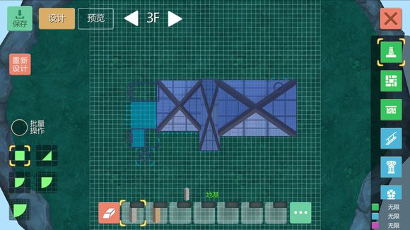 创造与魔法蓝色别墅平面设计图 蓝色别墅建筑设计图纸 