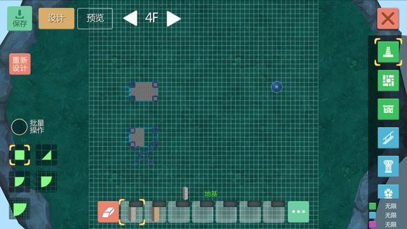 创造与魔法蓝色别墅平面设计图 蓝色别墅建筑设计图纸 