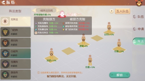 《梦想新大陆》伙伴阵法搭配攻略