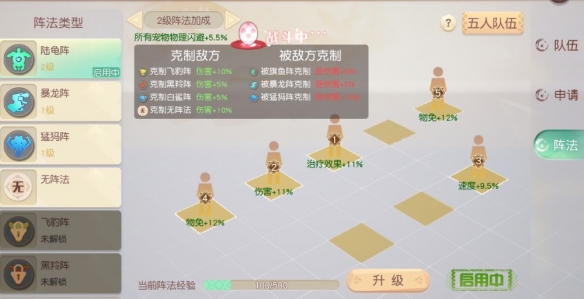 《梦想新大陆》伙伴阵法搭配攻略
