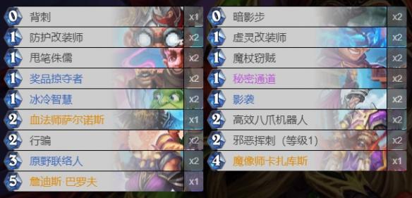 《炉石传说》贫瘠之地哨所贼卡组攻略