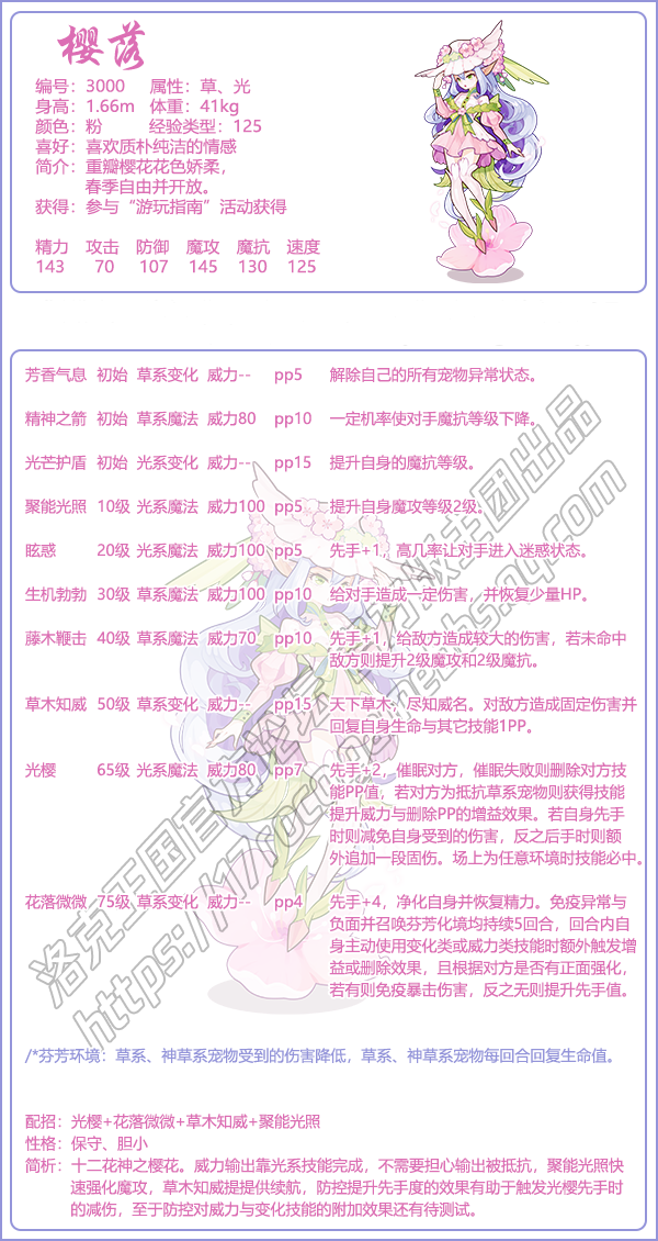 《洛克王国》樱落亲密度加点推荐