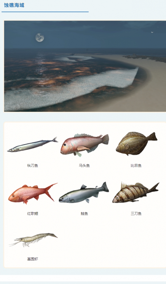 《明日之后》海域鱼种分布一览