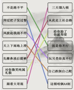 《文字的世界》连接正确的精神语句通关攻略