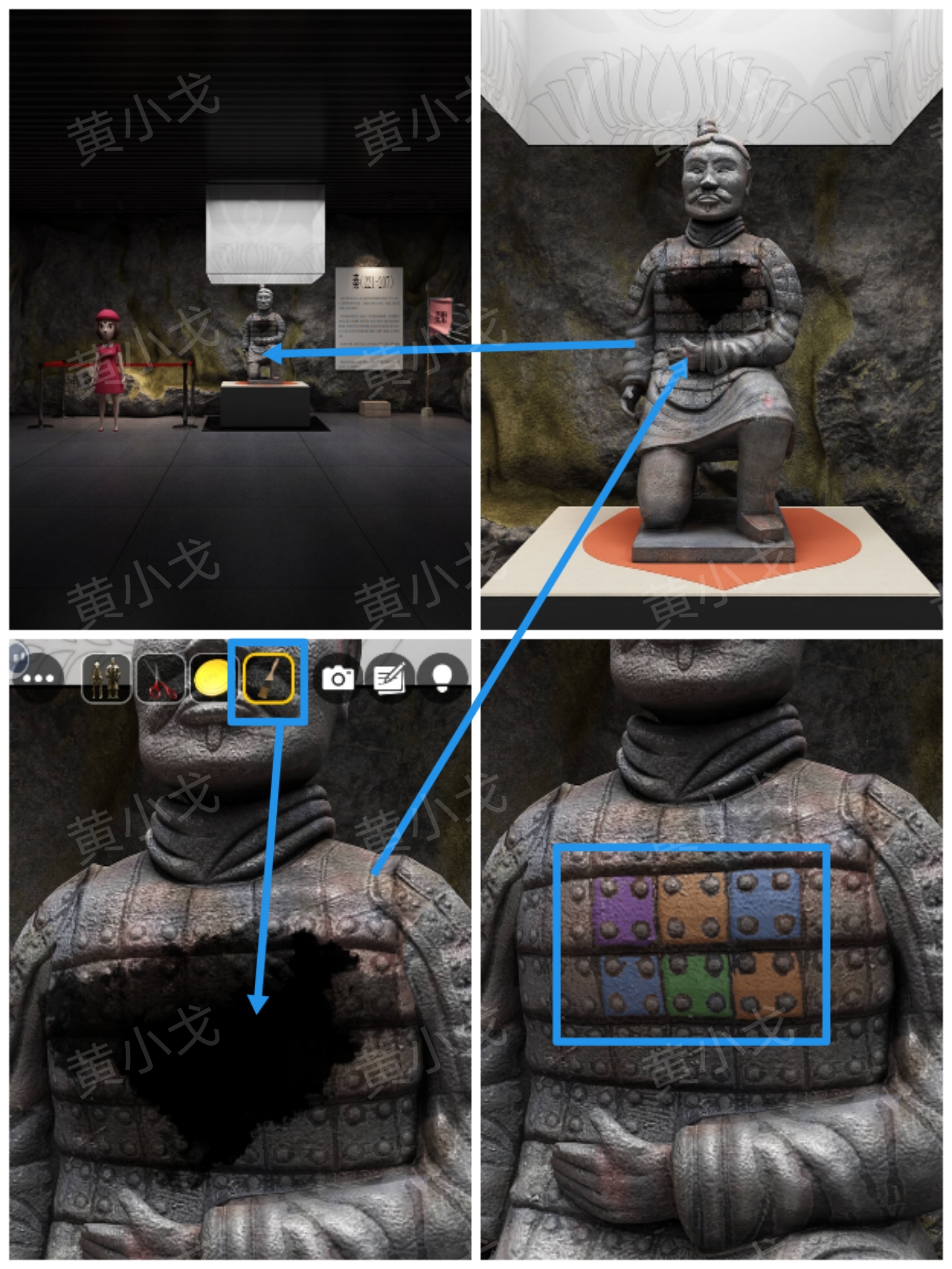 《Escape Room：兵马俑》攻略一展览区和石壁